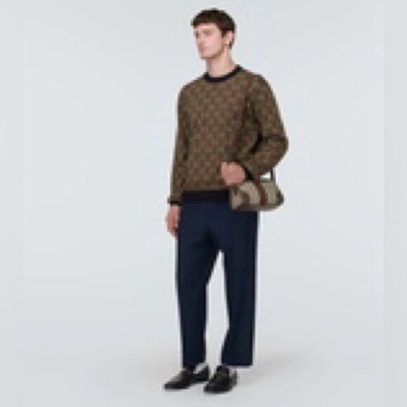 NWOT Gucci GG jacquard wool sweater - Picture 7 of 11